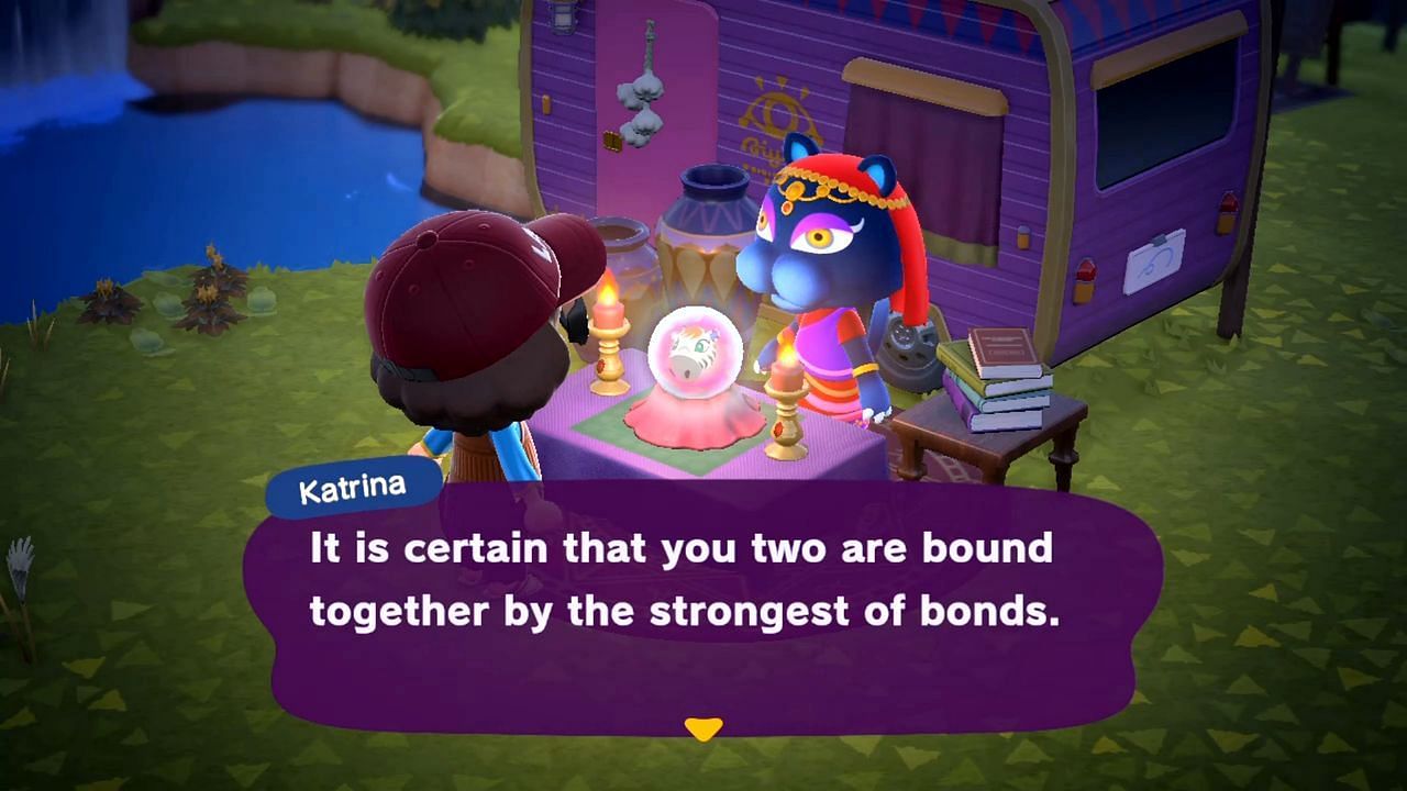 Katrina can rate friendships for both players and villagers (Image via Nintendo)