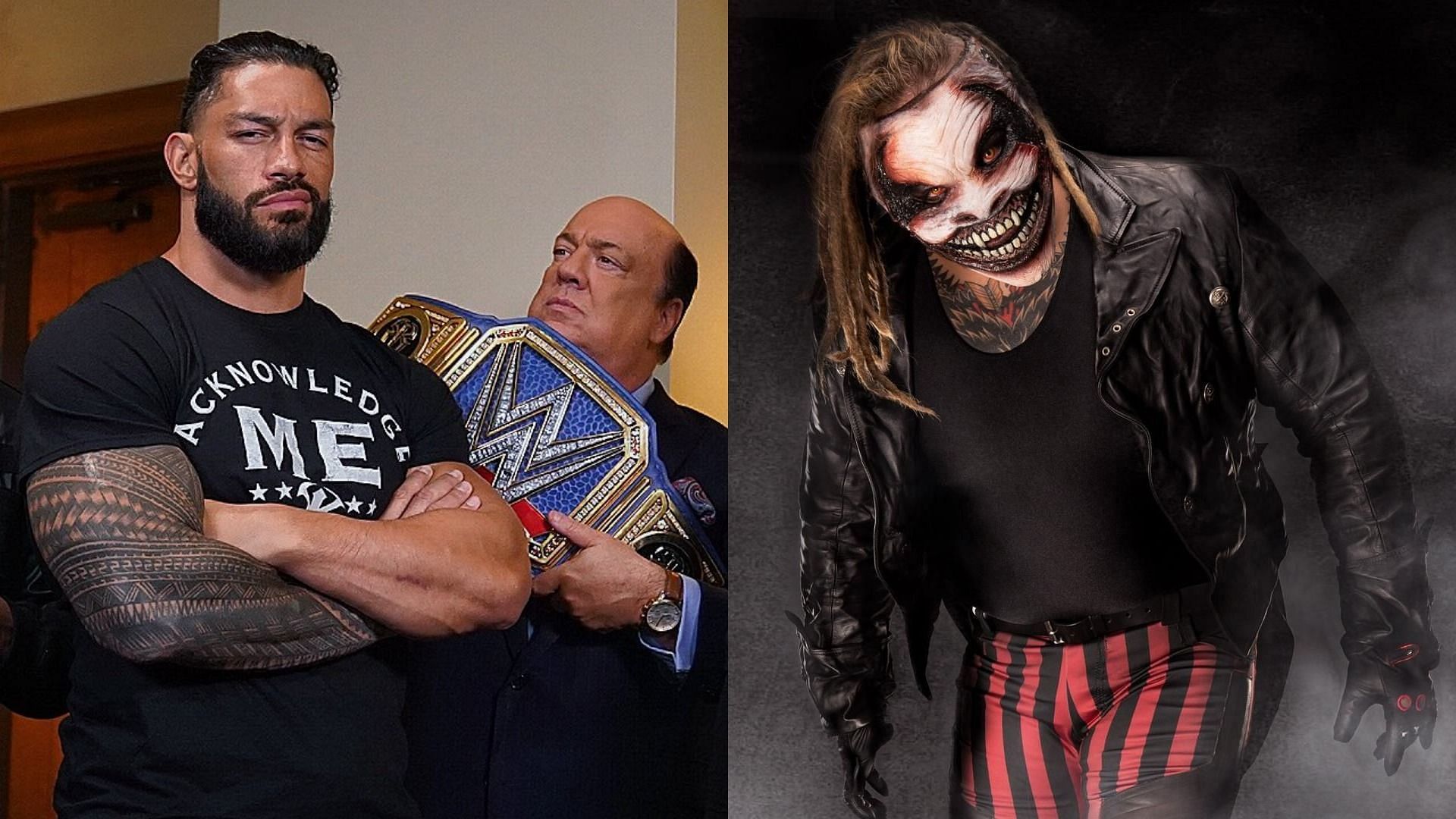 Roman Reigns and Paul Heyman (left); &quot;The Fiend&quot; Bray Wyatt (right)