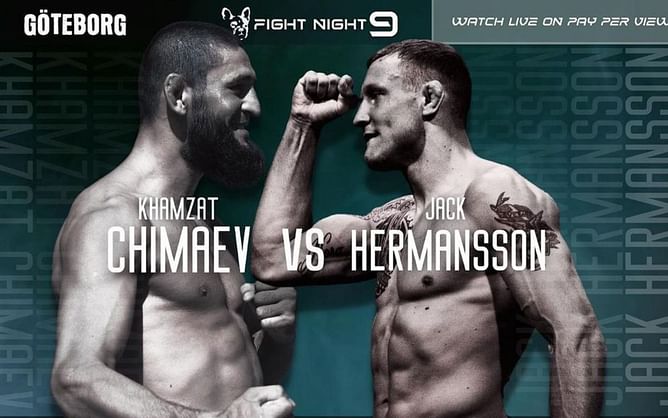 Watch: The friendly face-off between Khamzat Chimaev and Jack Hermansson ahead of their wrestling match