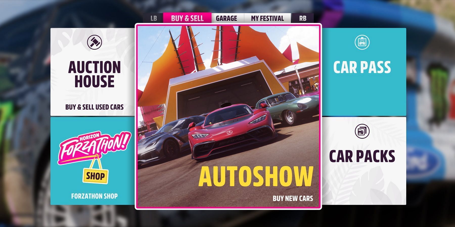 The Buy and Sell tab in Forza Horizon 5. (Image via Playground Games)