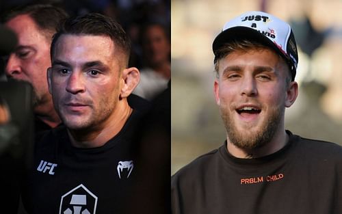 Dustin Poirier (left) and Jake Paul (right)