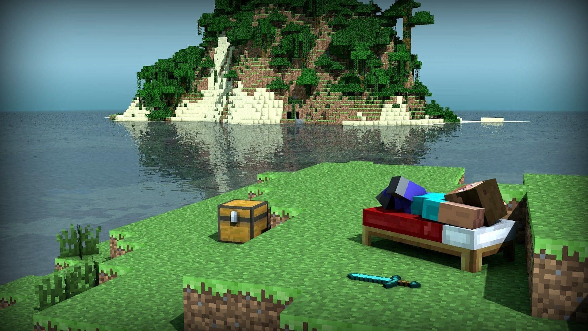 Minecraft survival mods can help spice up regular gameplay (Image via Wallpaperaccess)