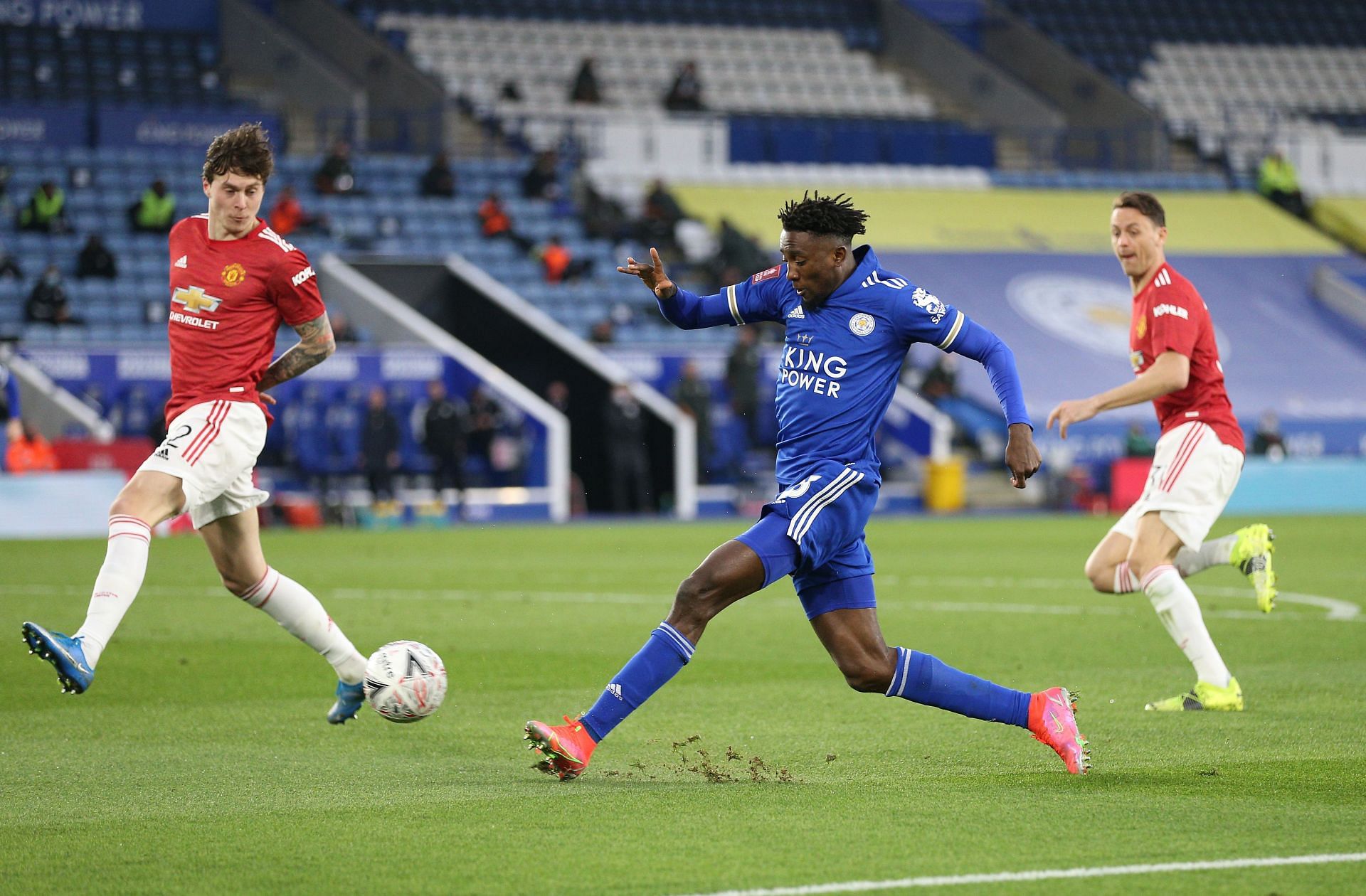Leicester City&#039;s Wilfred Ndidi, pictured against Manchester United
