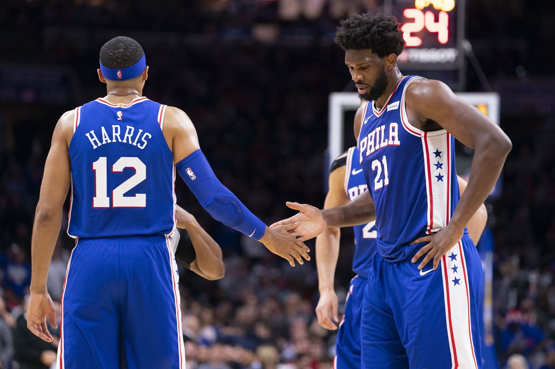The Philadelphia 76ers are hoping to see Joel Embiid and Tobias Harris return to action against the Minnesota Timberwolves. [Photo: Section 215]