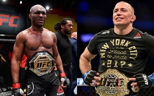 Kamaru Usman (left) and Georges St-Pierre (right)