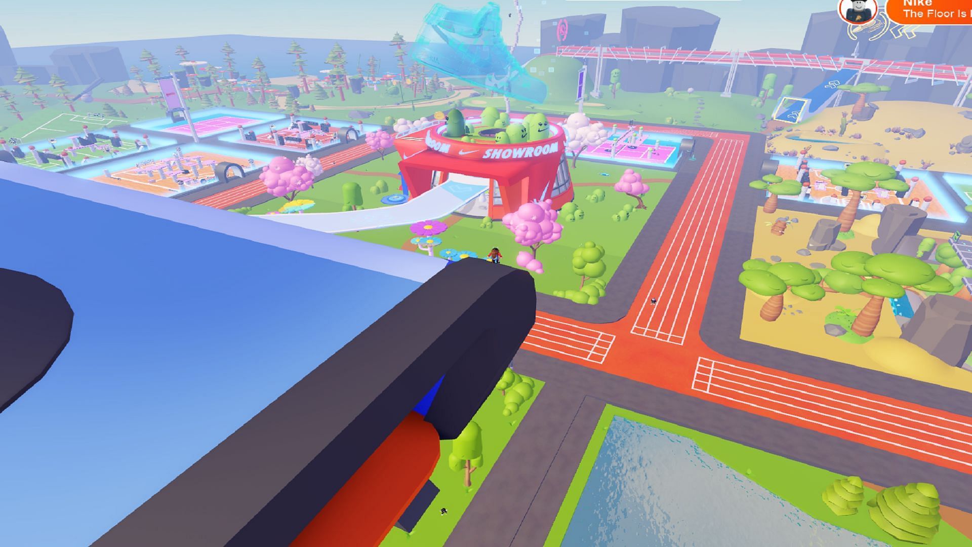An aerial view of Nikeland (Image via Roblox)