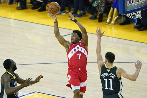 Kyle Lowry in action during 2019 NBA Finals - Game Six