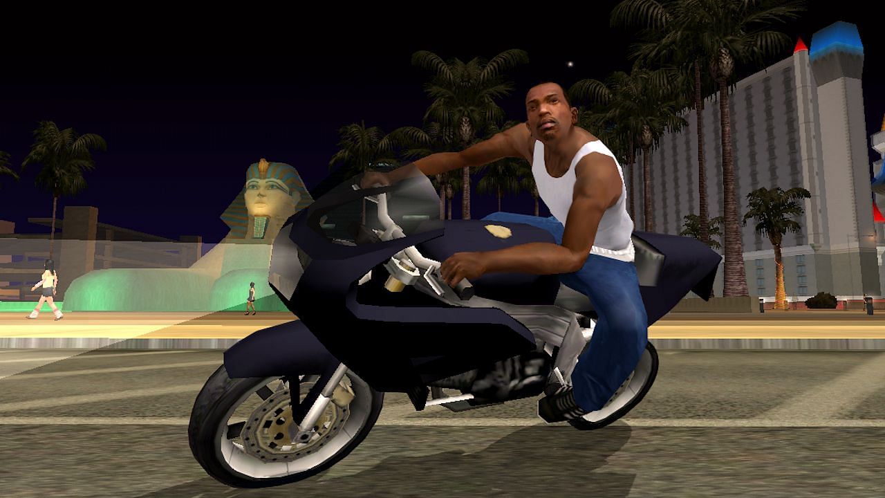 CJ is the most iconic protagonist out of these three GTA Trilogy options (Image via Rockstar Games)
