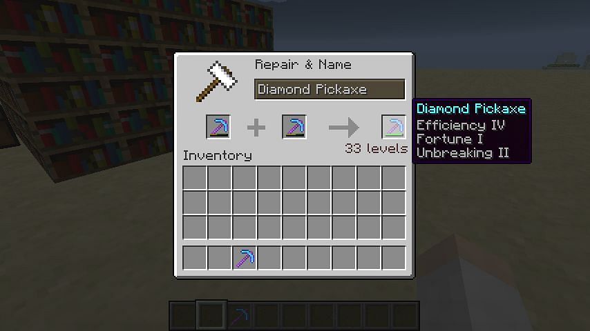 Incompatible enchantments cannot be combined using an anvil (Image via Minecraft Wiki)