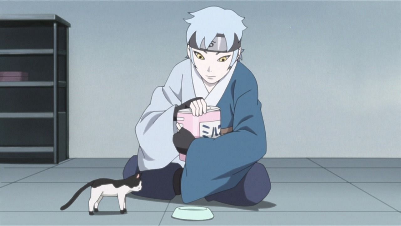 Mitsuki and his cat (Image via Twitter/ @uchiha_189)