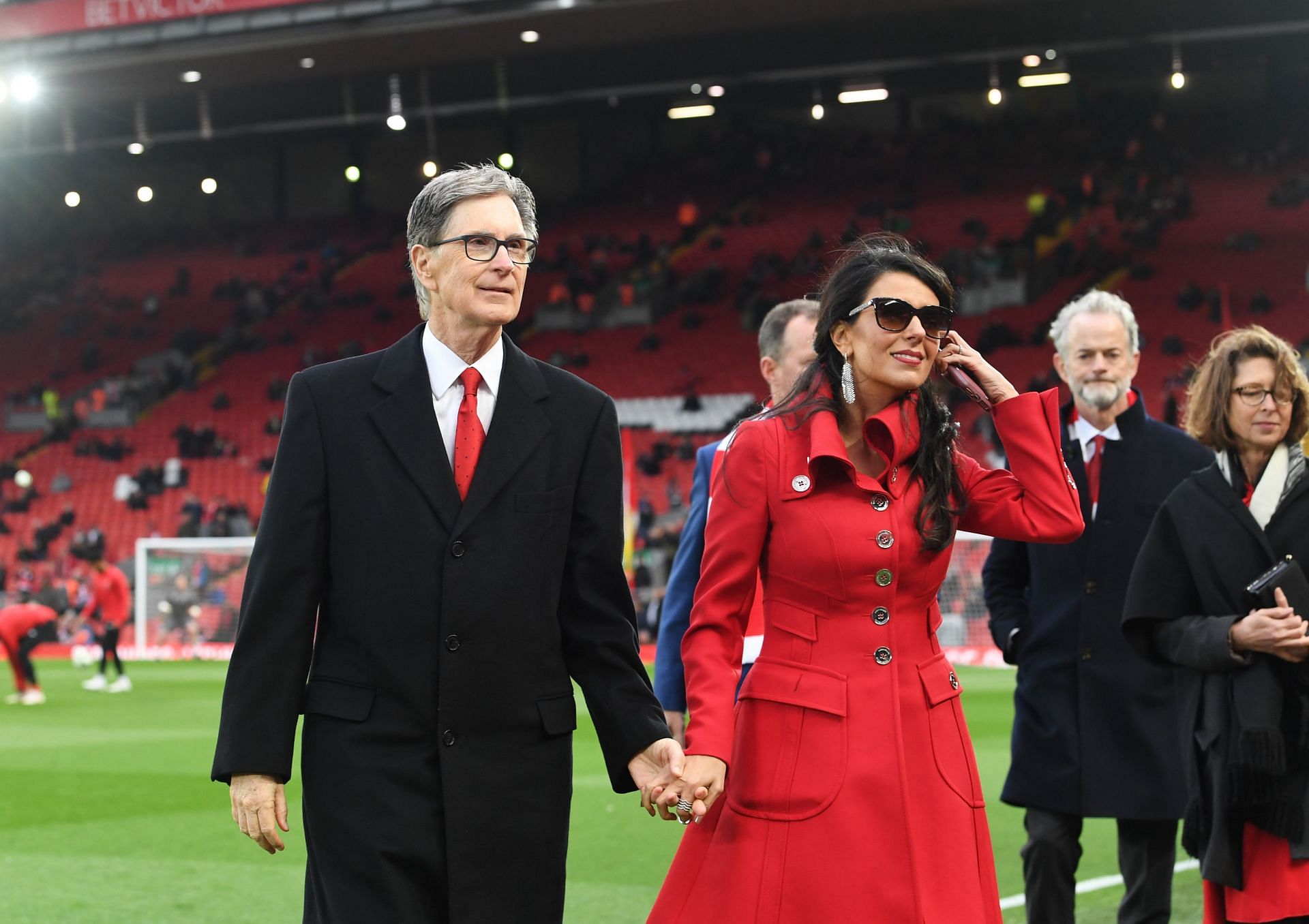 Liverpool owner John W. Henry and wife, Linda Pizzuti - Liverpool FC v Huddersfield Town - EPL
