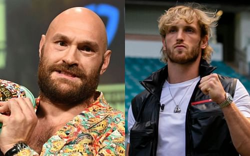 Tyson Fury (left); Logan Paul (right)