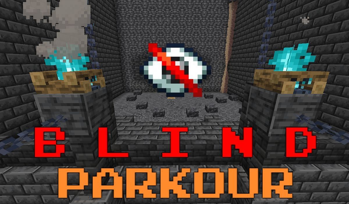 The Blind Parkour map allows players to complete a parkour course with impaired vision (Image via Minecraftmaps.com)