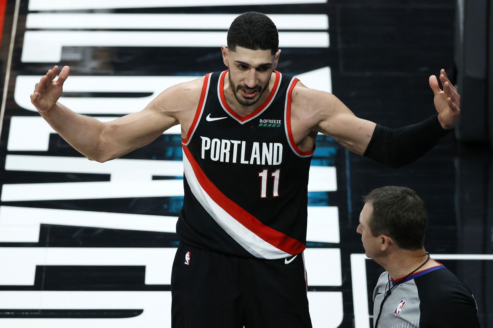 Enes Kanter when he was a member of the Portland Trail Blazers.