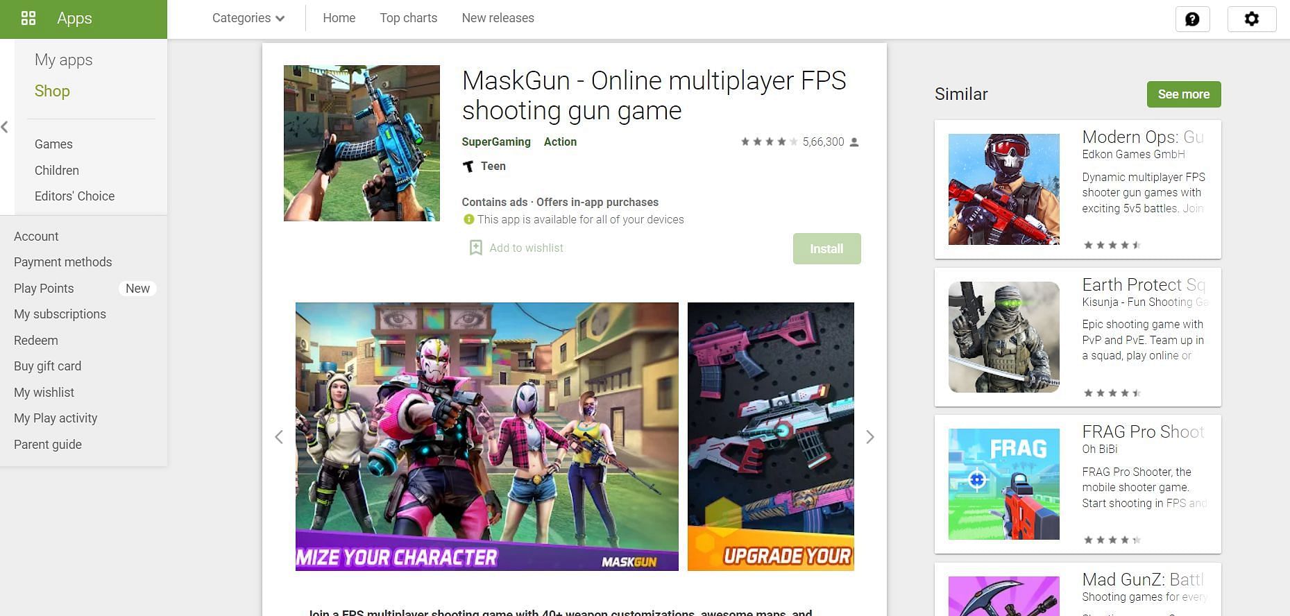 MaskGun (الصورة من Google Play)