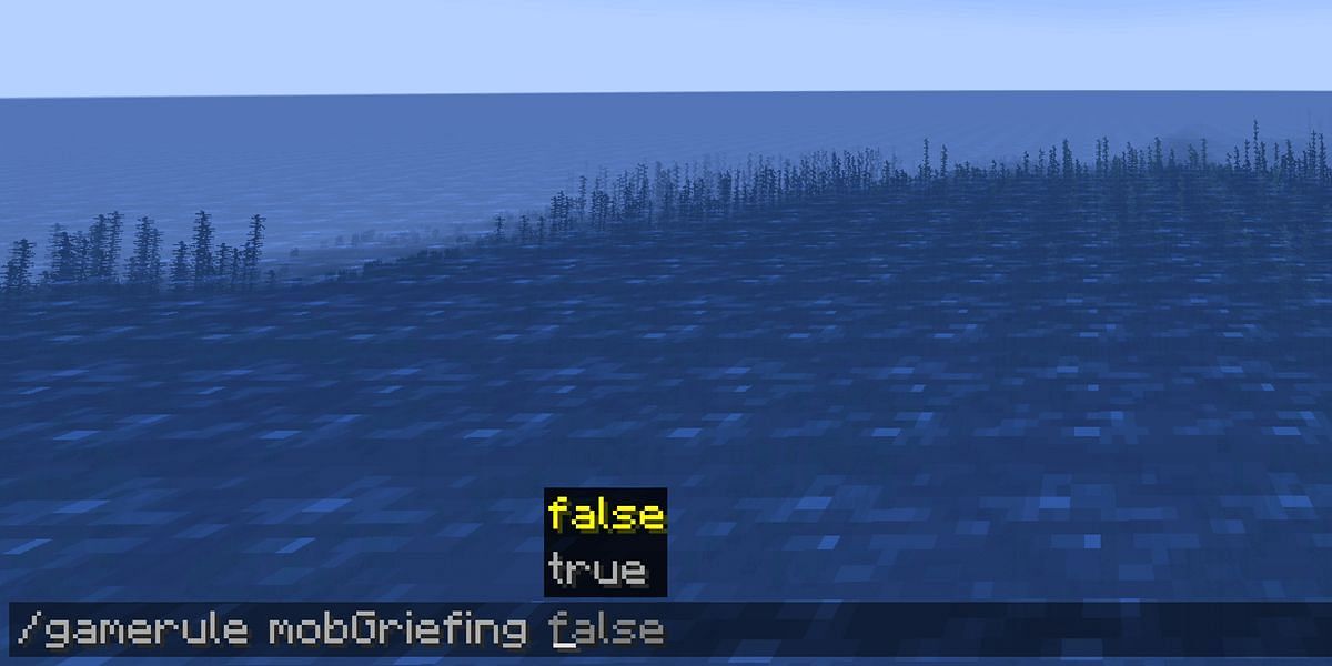 Command to turn off mob griefing (Image via Minecraft)