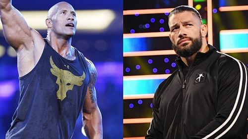 The Rock (left) and Roman Reigns (right)