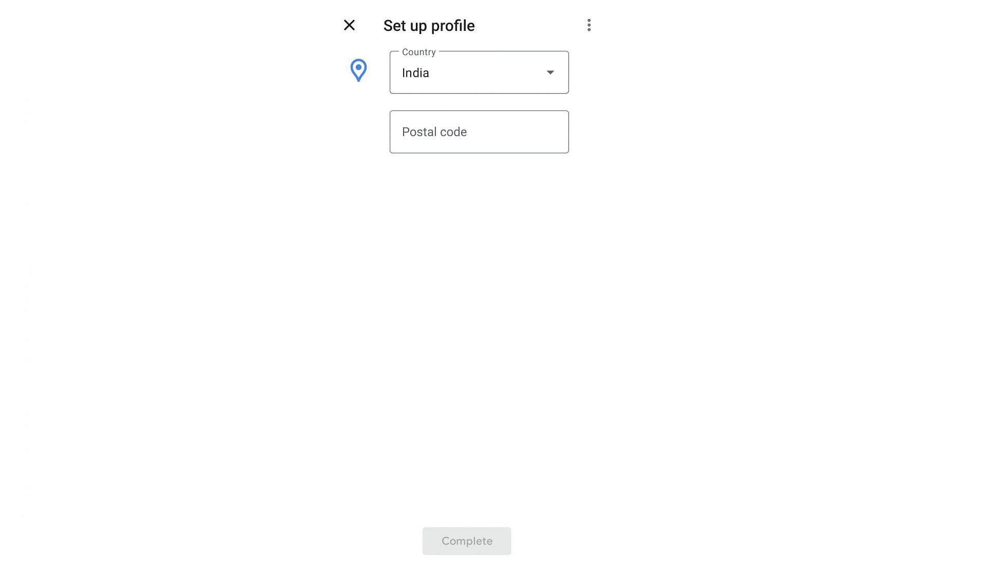 Primeiro, configure o perfil (imagem por meio do Google Opinion Rewards)