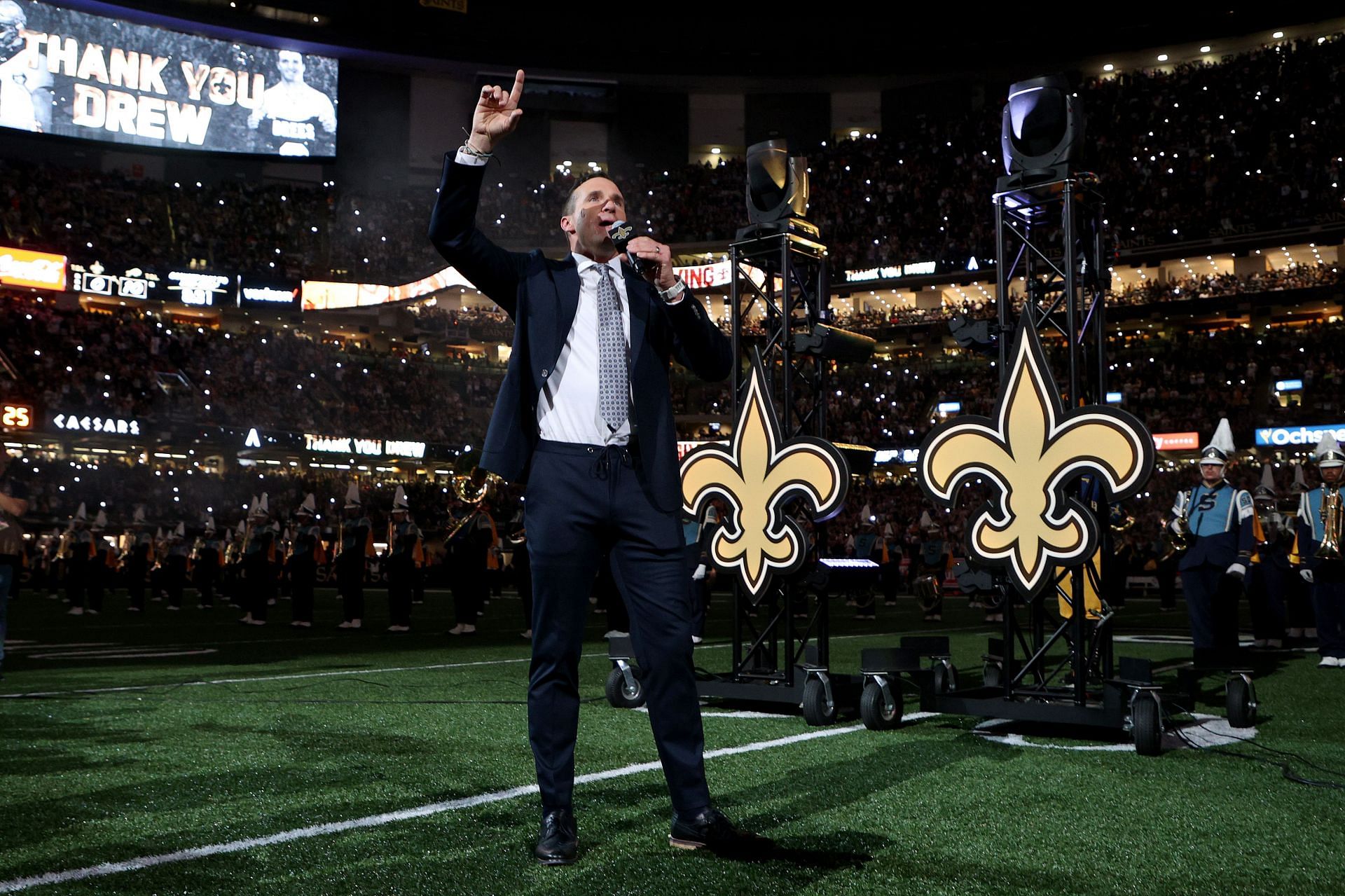 &quot;Thank you Drew&quot;: Moments from the tribute to Drew Brees at Caesar&#039;s Superdome