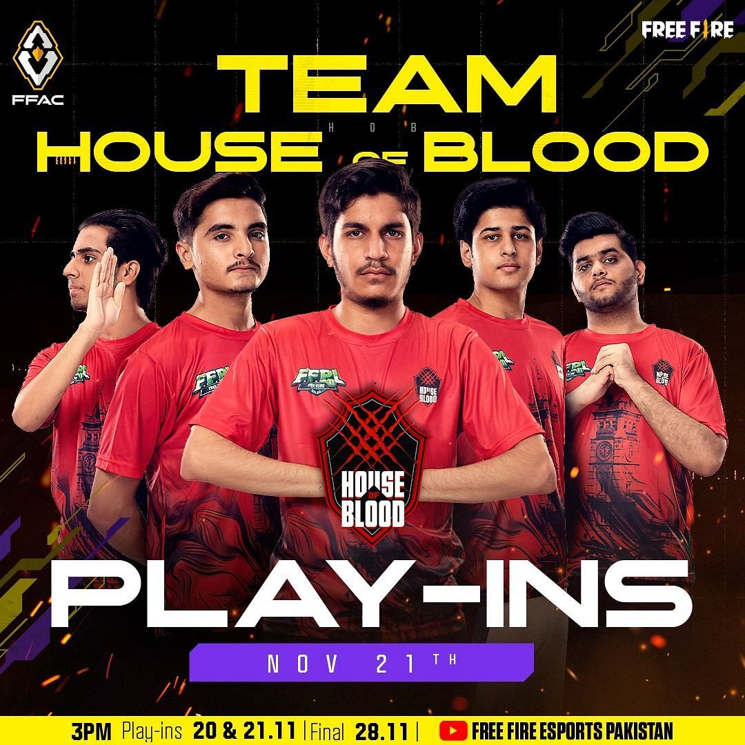 Team House of Blood (Image via Free Fire Esports Pakistan)