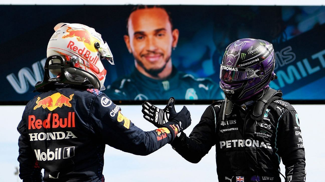 Max Verstappen and Lewis Hamilton are separated by just eight points with two races to go.