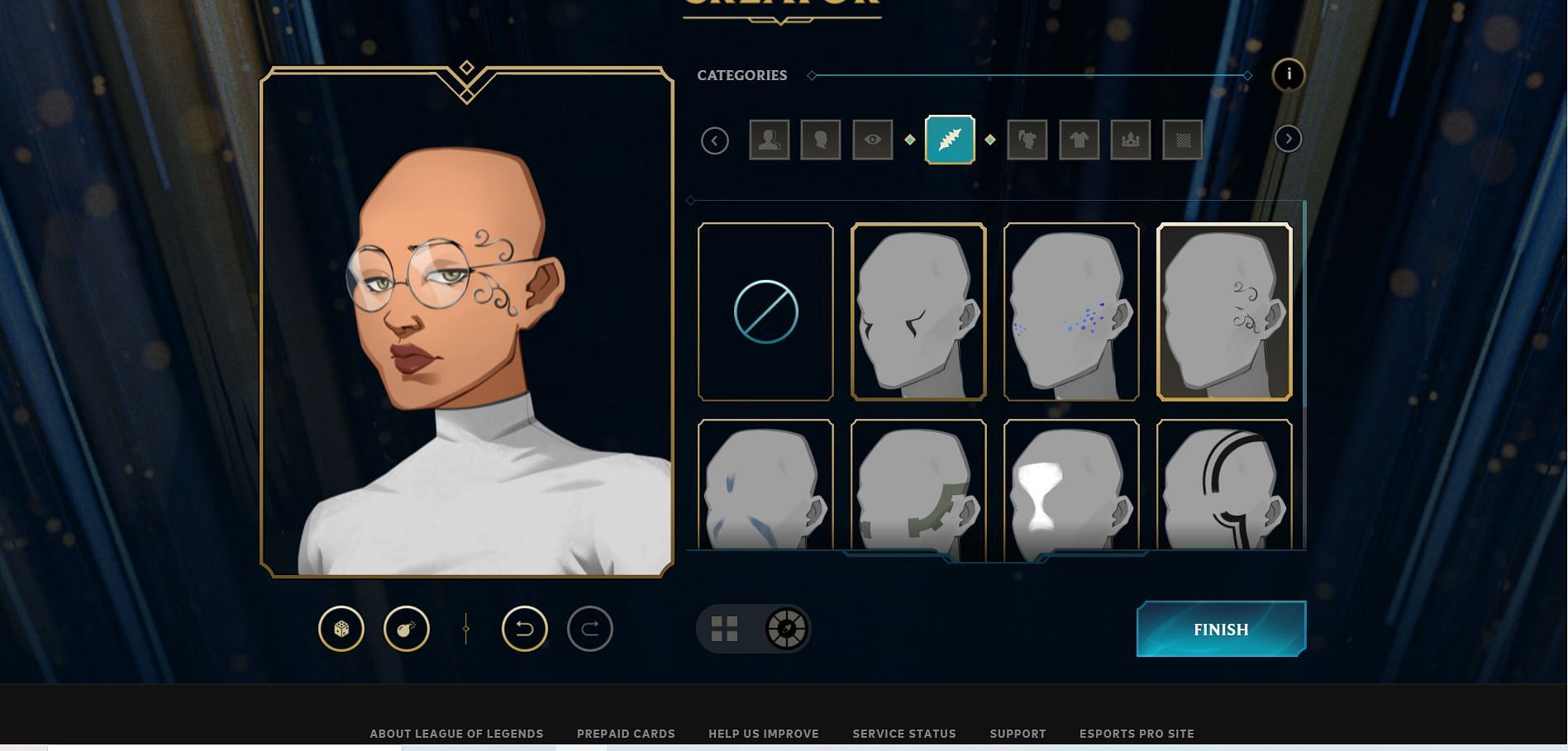 Choosing facial marks (Image via League of Legends)