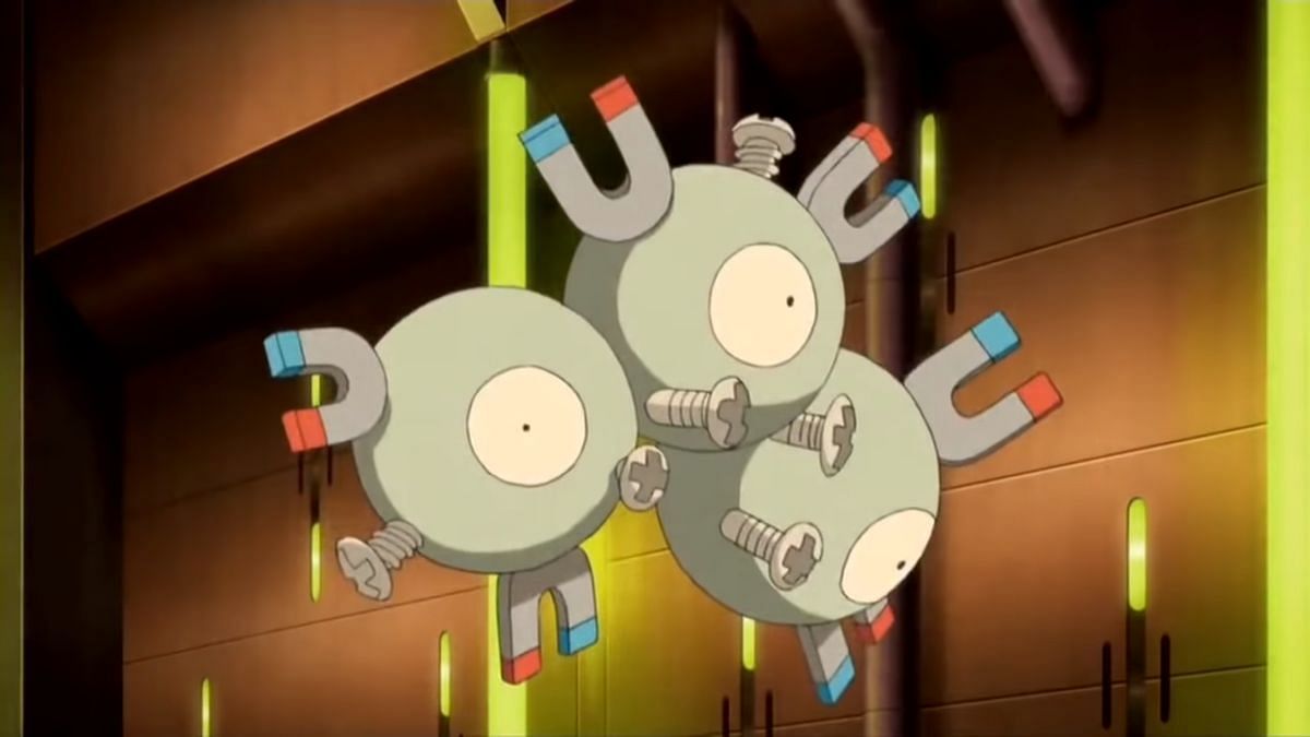 Clemont&#039;s Magneton in the anime. (Image via The Pokemon Company)