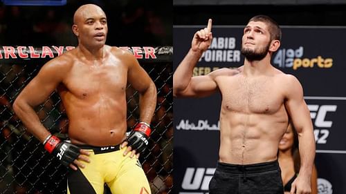 Khabib Nurmagomedov talked about Anderson Silva (left) in a recent conversation