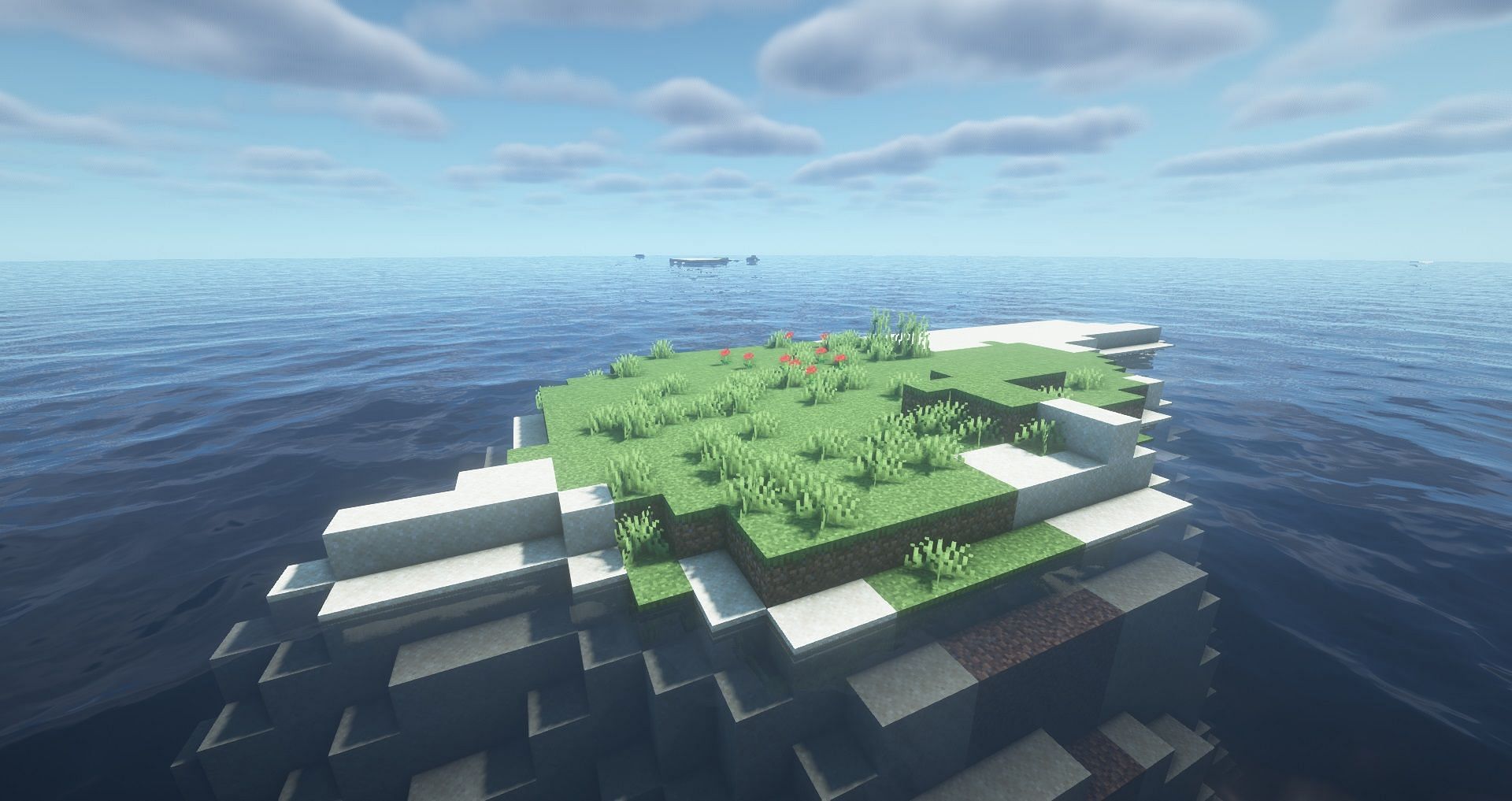 The tiny island presents players with a challenge (Image via Minecraft)