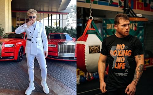 Jake Paul (left) and Canelo Alvarez [Image courtesy: @jakepaul and @canelo on Instagram]