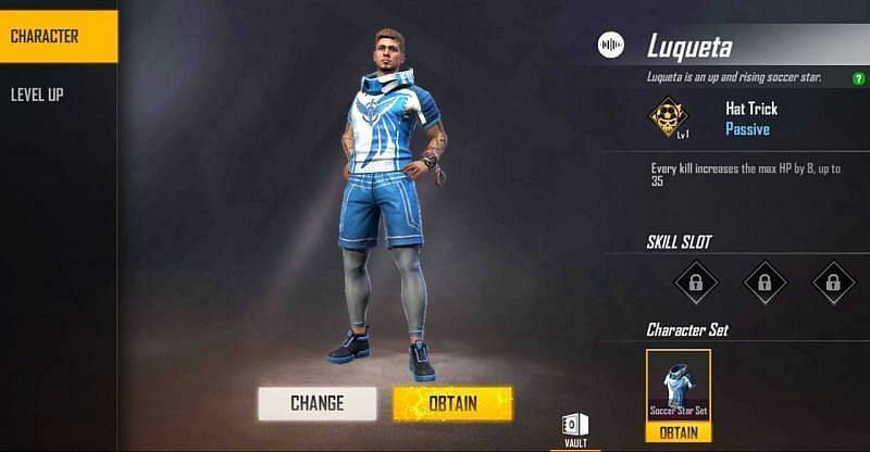 Free Fire Max में Luqueta (Image Via Garena)