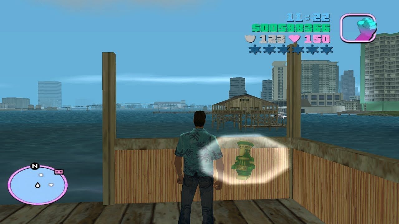 A hidden package in GTA Vice City. (Image via Rockstar Games)
