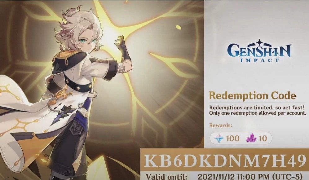 5 NEW GENSHIN IMPACT REDEEM CODES 2021, GENSHIN IMPACT CODES