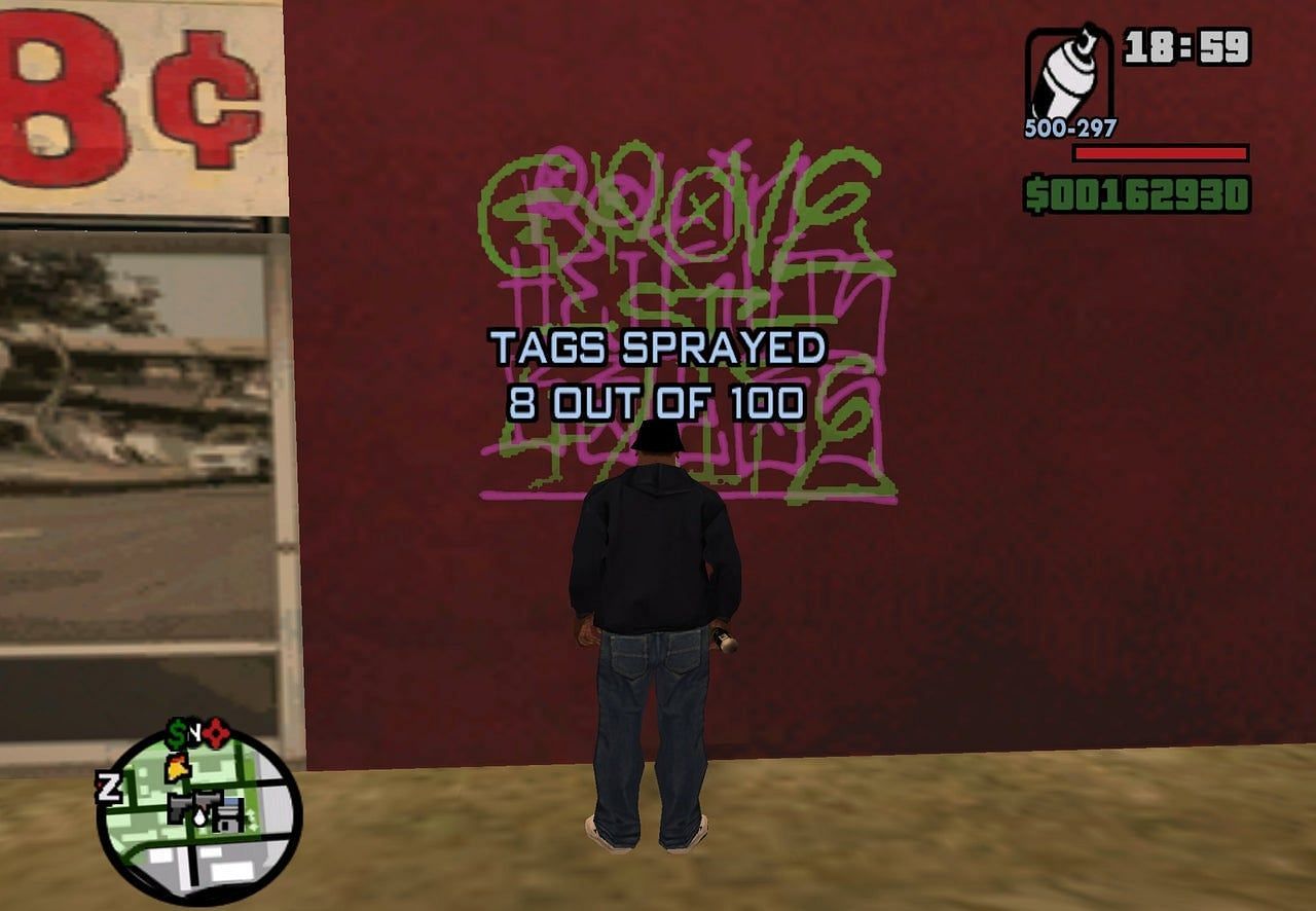 Tags are essential for Completionists, but aren&#039;t required for the Main Story section (Image via Rockstar Games)