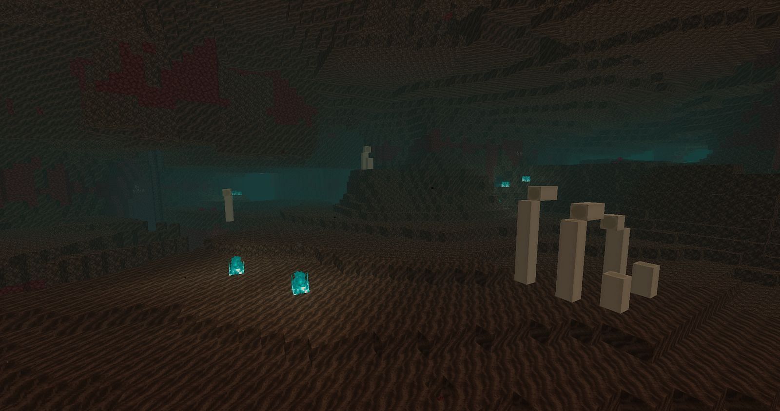 Soul Sand Valley in Nether (Image via Minecraft)