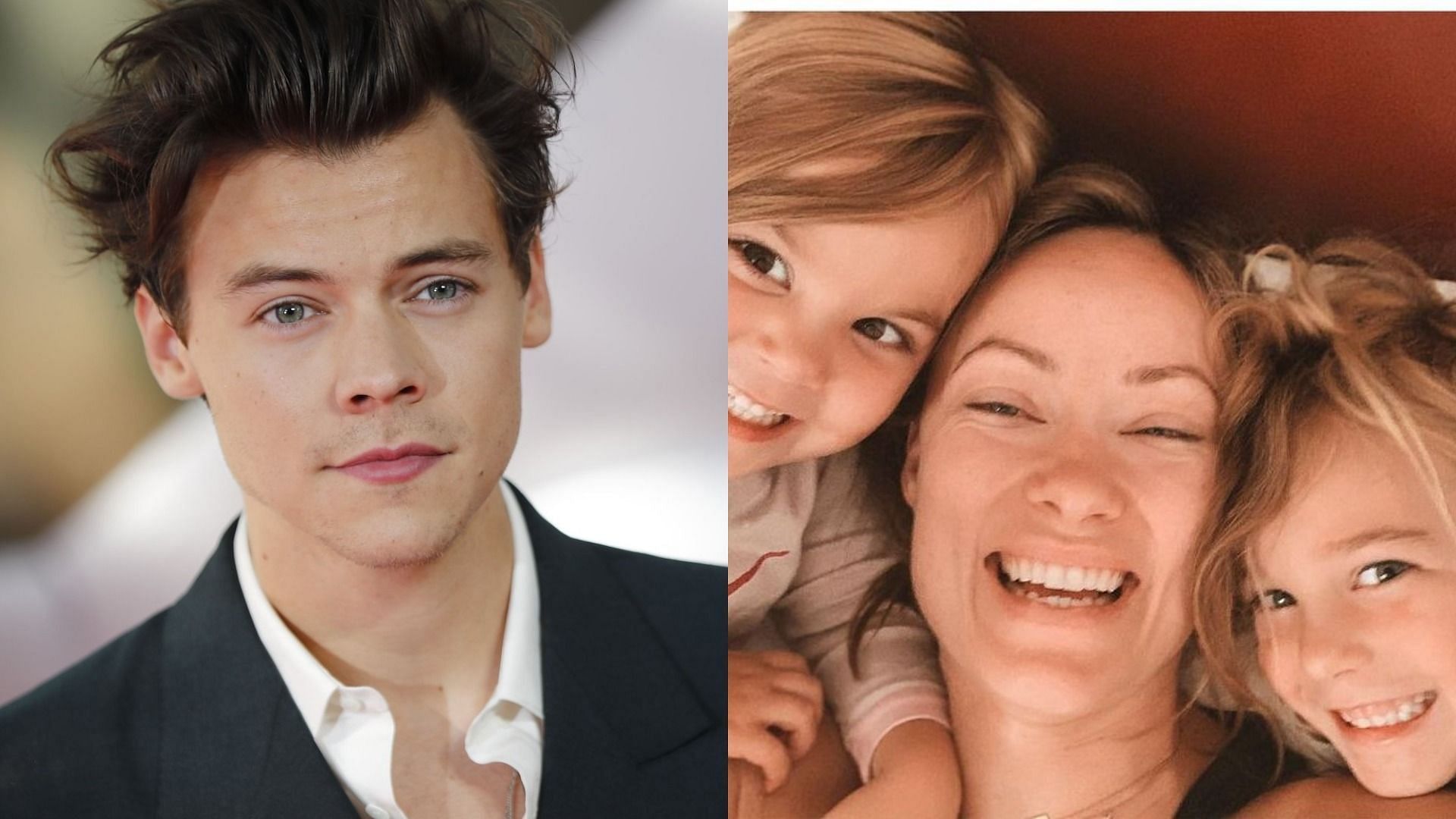 Olivia Wilde recently attended Harry Styles&#039; San Diego concert with her two children (Image via Getty Images and Olivia Wilde/Instagram)
