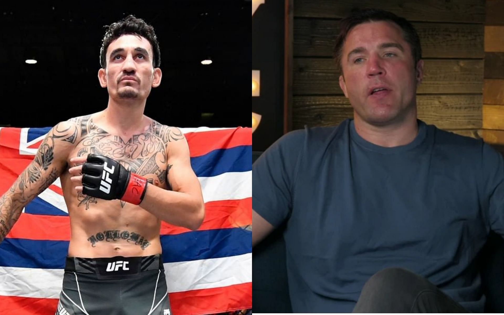 Max Holloway (left) and Chael Sonnen (right) [Photo credit: @ufc on IG and YouTiube.com]