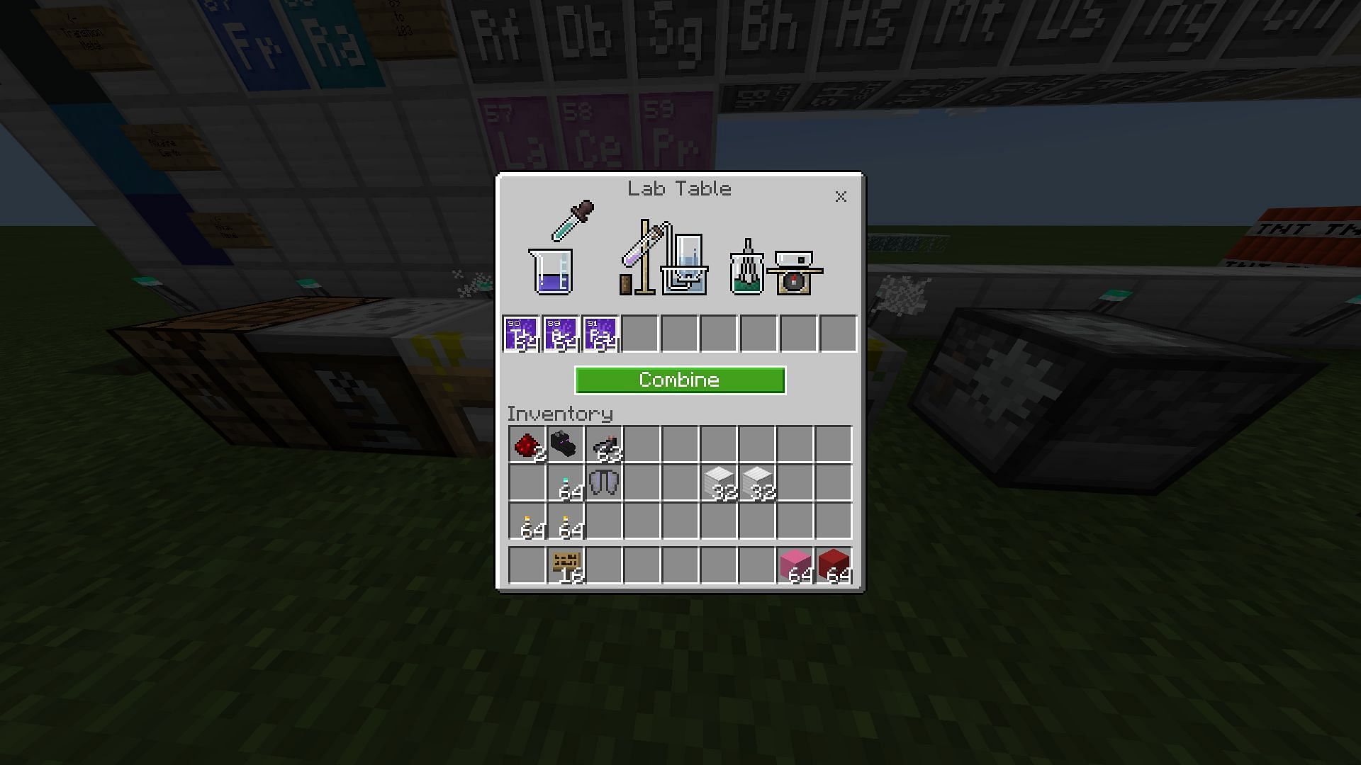 Use of the lab table is required to craft super fertilizer (Image via Mojang)