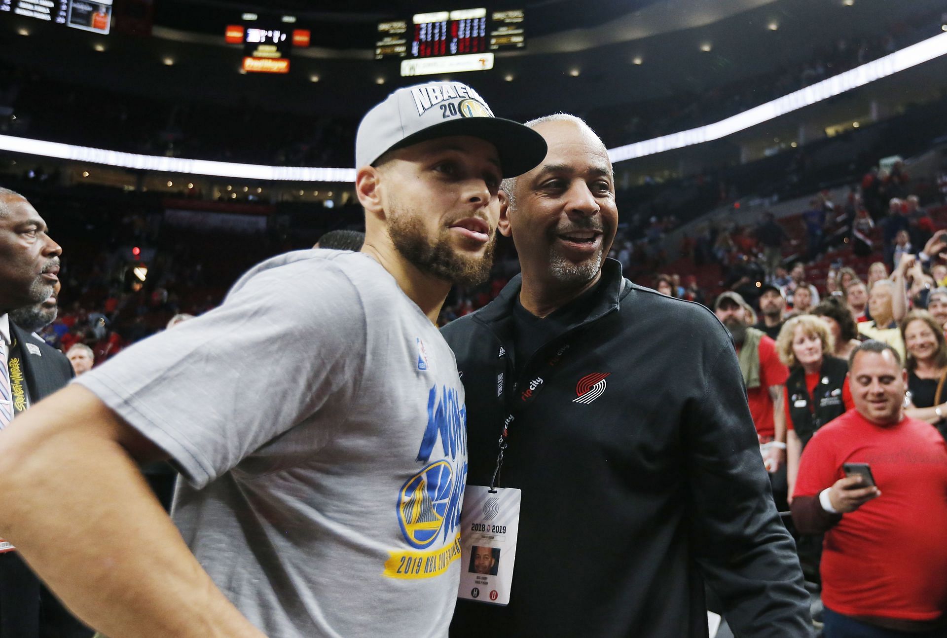 Stephen Curry with his father, Dell Curry
