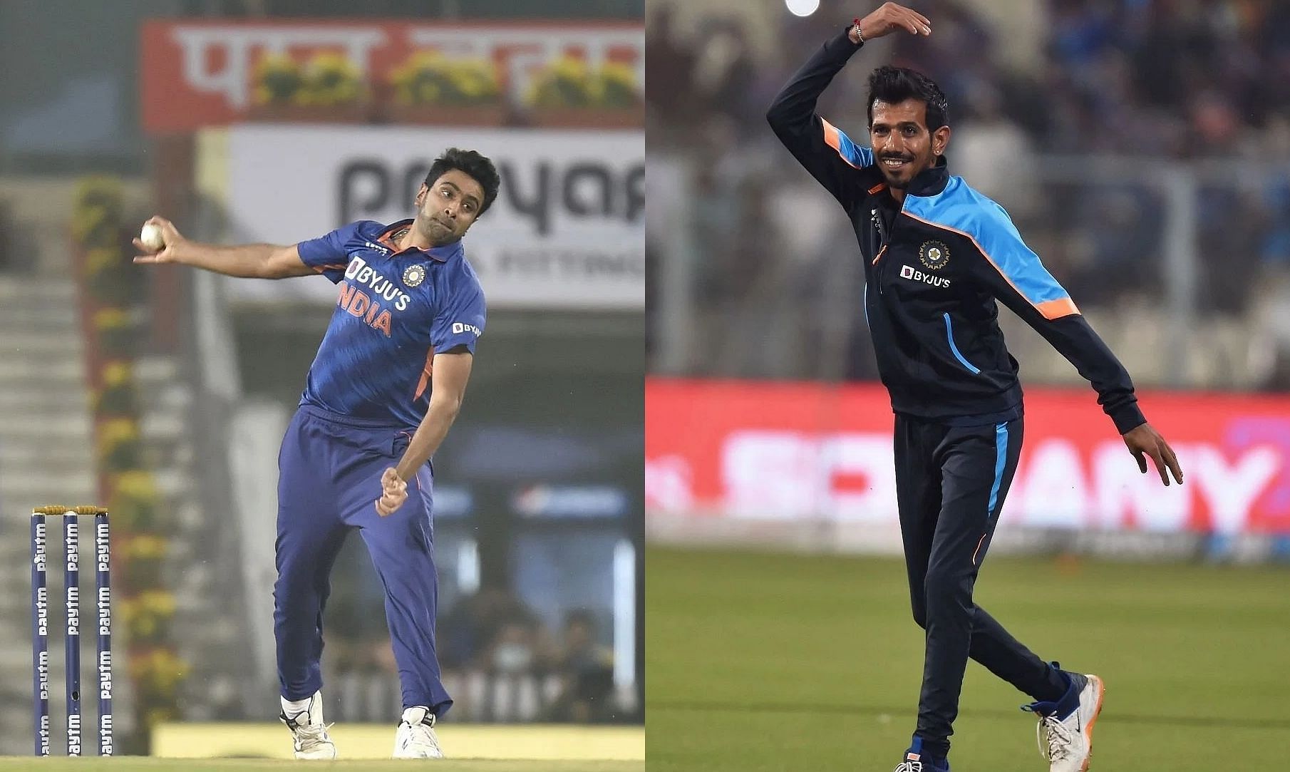 Ravichandran Ashwin and Yuzvendra Chahal. Pics: Getty Images