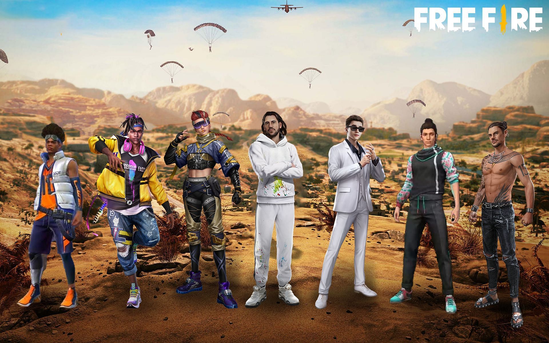 All Free Fire characters that have been released in 2021 (Image via Sportskeeda)