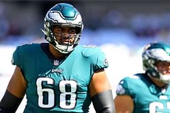 Watch: Marcus Davenport and Jordan Mailata wrestle on field during Eagles vs. Saints