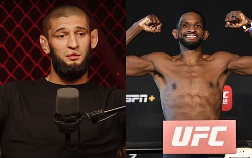 Khamzat Chimaev (left) via. youtube/HustleMMA; Neil Magny (right)