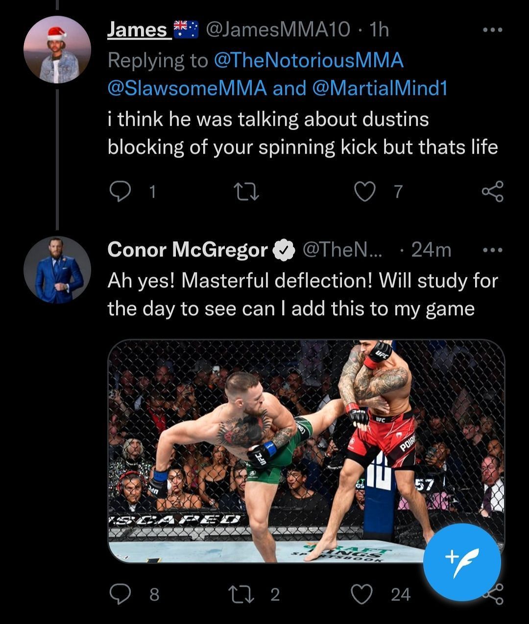 UFC superstar Conor McGregor's now-deleted tweet (Screenshot from Twitter)