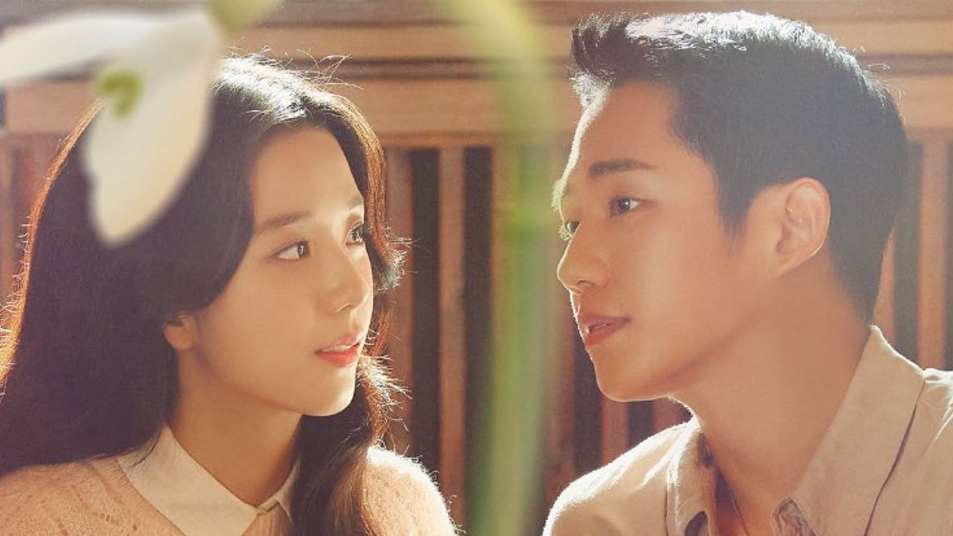A still of Jung Hae In and Jisoo in Snowdrop promo (Image via jtbcdrama)