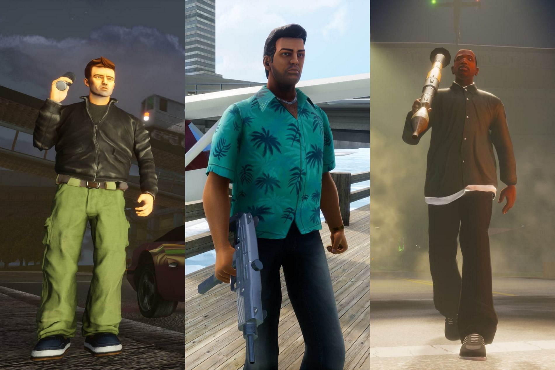 The three protagonists of the GTA Trilogy (Image via Rockstar Games)