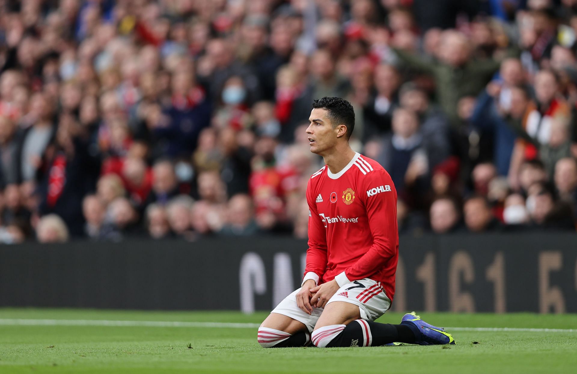 Cristiano Ronaldo is on the bench for Manchester United against Chelsea