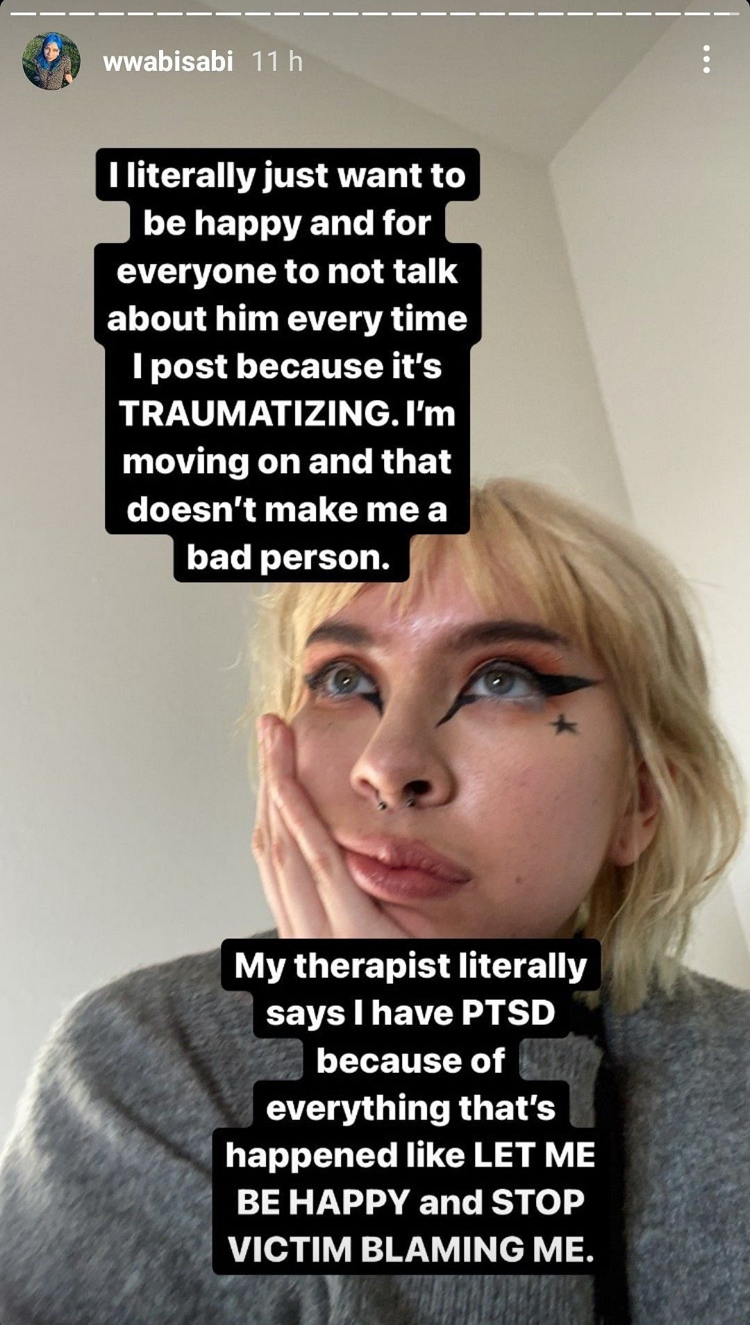 Nicole Land claims to have PTSD following her grooming (Image via wwabisabi/ Instagram)