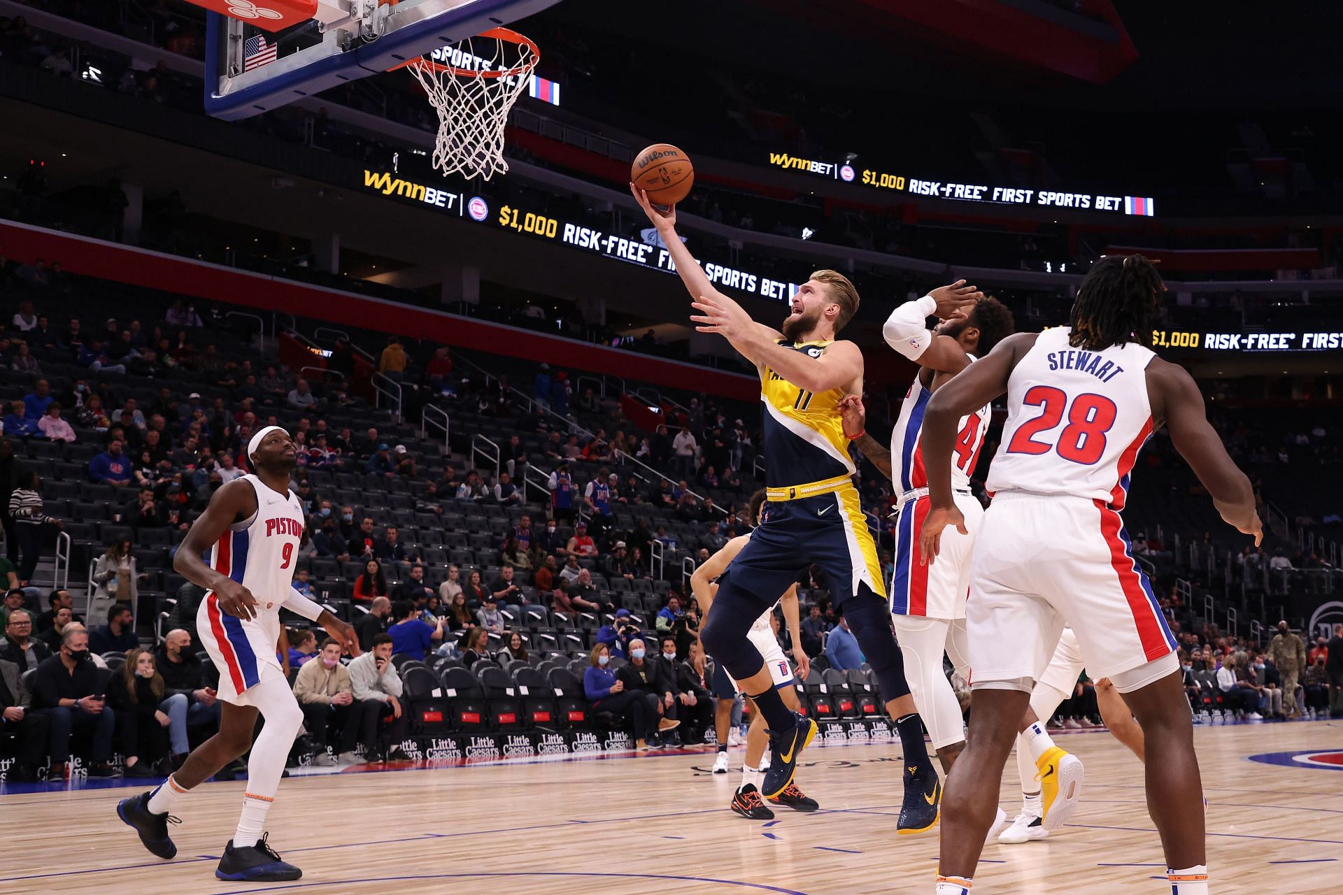 Indiana Pacers in action vs the Detroit Pistons