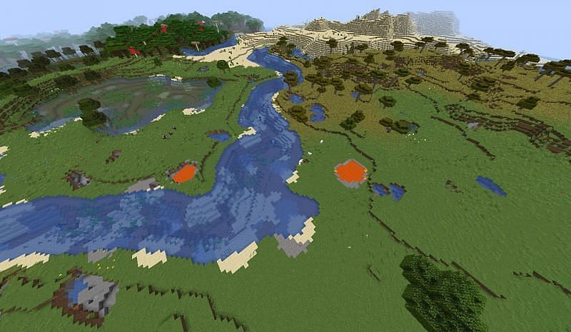 Plains biomes can provide space for castle builds (Image via Minecraft)